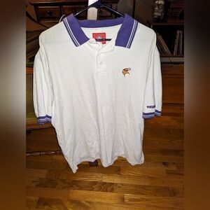 Minnesota Vikings Mens Golf Polo Shirt NFL Football 90s Vintage